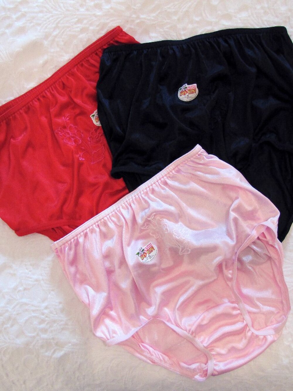Vintage Panties Lot So-En Double Nylon Full Panties 8 XL NWT